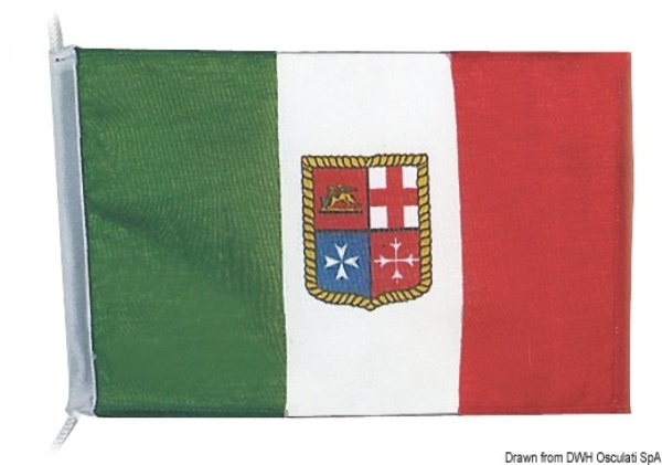 Bandiera poliestere Italia 20 x 30 cm - 35.459.01