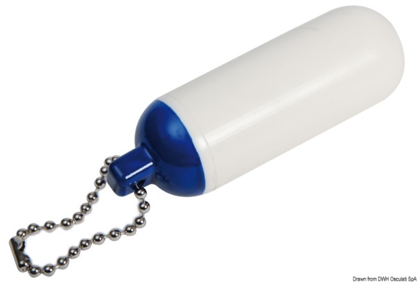 Portachiavi parabordo allungato bianco/blu - 35.511.01