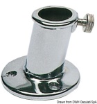 Osculati - Basetta ottone cromato per asta 20 mm