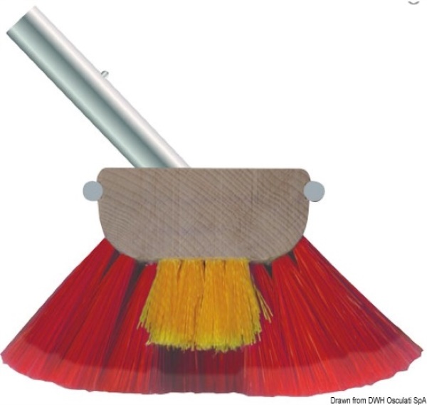 Spazzolone 10" fibre morbide e medie rosse - 36.982.00