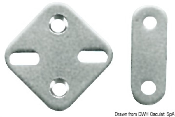 Piastrina inox 44x44 mm - 37.260.83