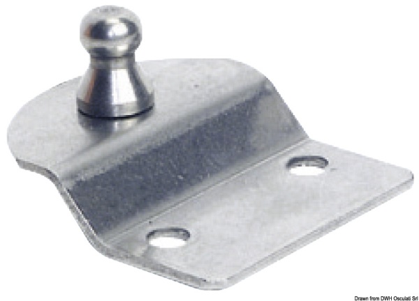 Piastrina inox sbalzo con sfera - 38.013.11