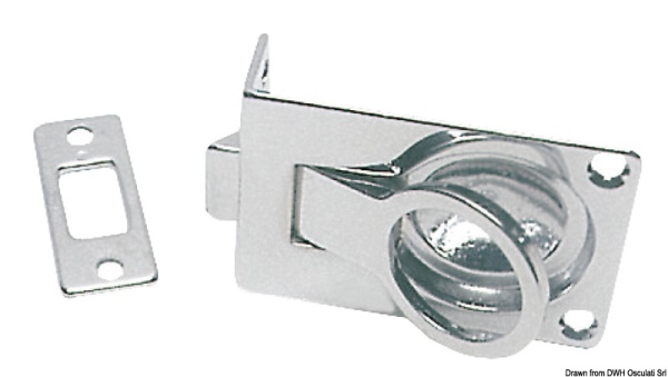 Scrocchetto a filo ottone cromato 57x40 mm - 38.131.40