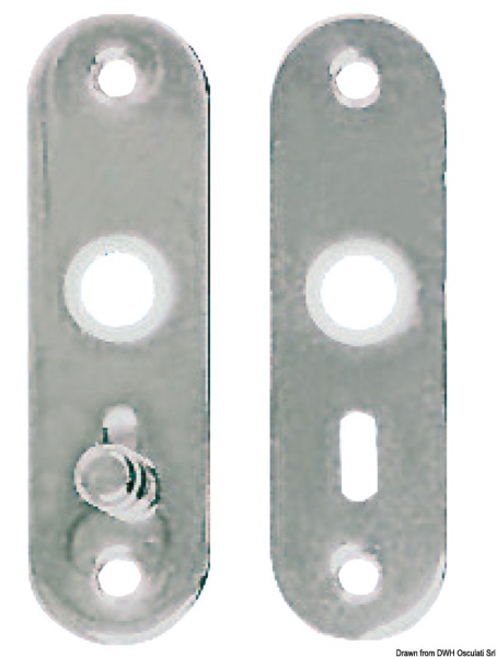 Coppia placche ottone cromato - 38.131.48