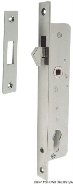 Serratura inox per porte scorrevoli - 38.132.03