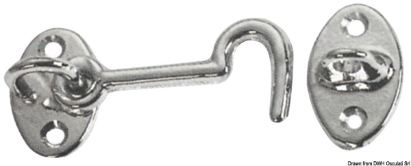 Gancio ottone cromato 100 mm - 38.174.10
