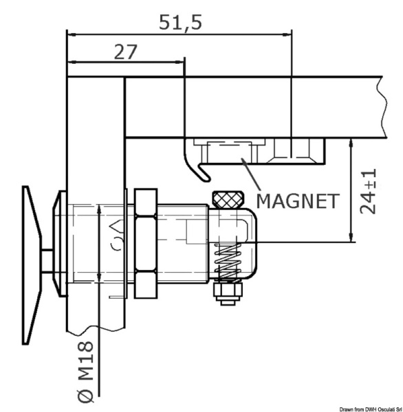 Scrocco Magnetico Ovale Tipo "A" - 38.179.45