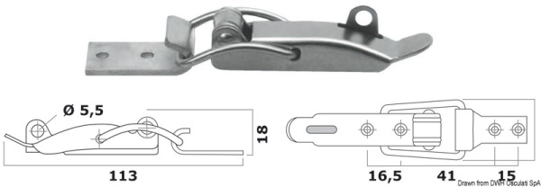 Chiusura a leva inox kg. 250 - 38.206.01