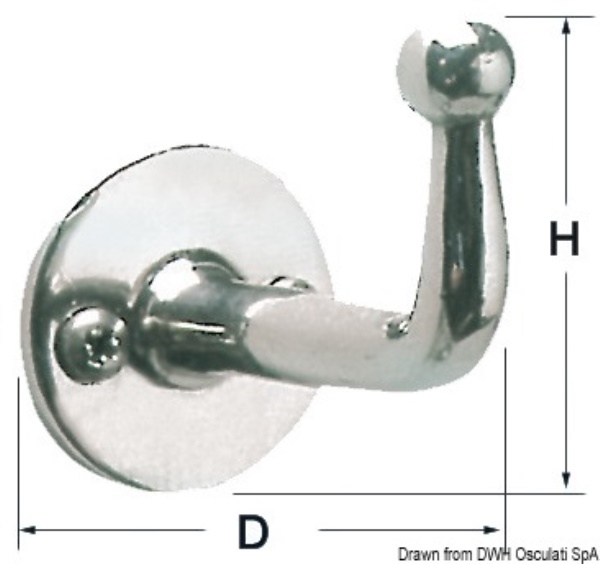 Gancetto inox 66x36 mm - 38.313.80
