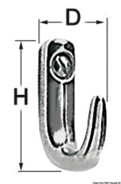 Gancetto inox 29x32 mm - 38.313.40