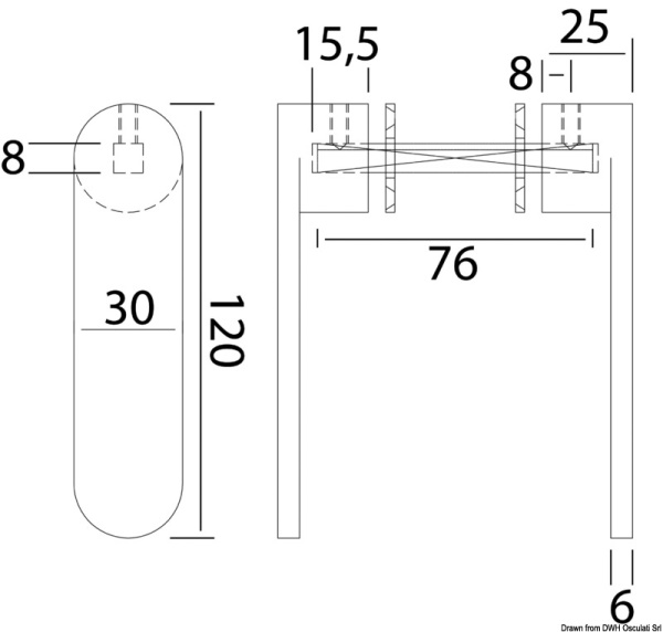 Maniglietta Nauta R Inox 8 mm - 38.348.41