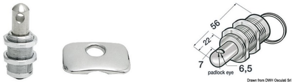 Chiusura gavoni inox lucchetto De Luxe - 38.405.51