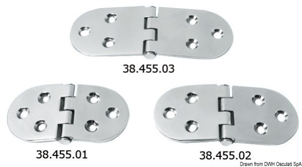 Cerniera inox 110x60 mm - 38.455.01