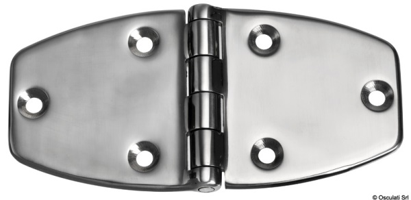Cerniera inox trapezoidale 153x75x3,6mm - 38.455.16