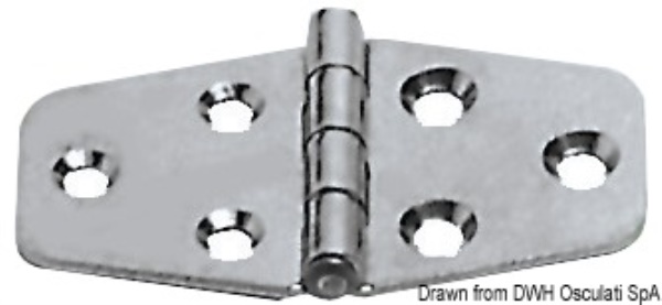 Cerniera inox 70x38 mm - 38.491.00
