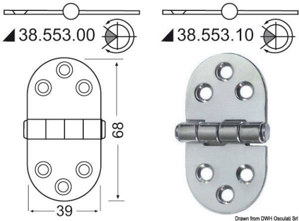 Cerniera inox - 38.553.00