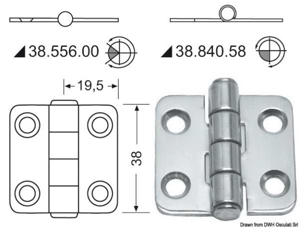 Cerniera inox - 38.556.00
