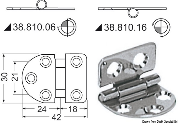 Cerniera inox - 38.810.16