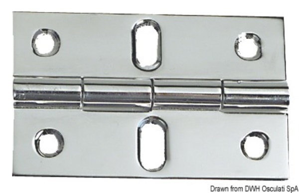 Cerniera in acciaio inox 80x50 - 38.814.03