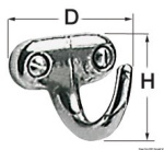 Osculati - Gancetto inox 25x25 mm