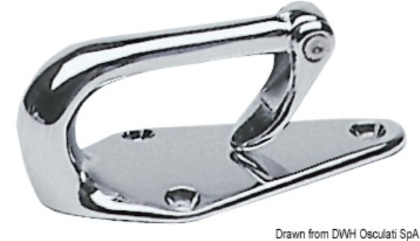 Bitta per traino sci ottone cromato 95x45x38 cm - 40.111.01