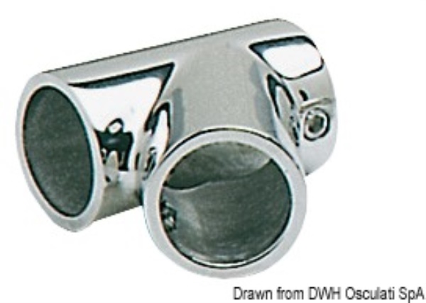 Giunto inox T 60° 22 mm - 41.114.22