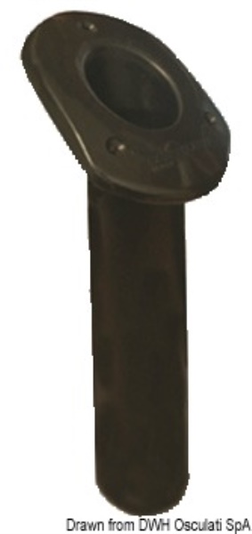 Portacanne polipr. ovale UV stab. nero 240 mm - 41.164.05