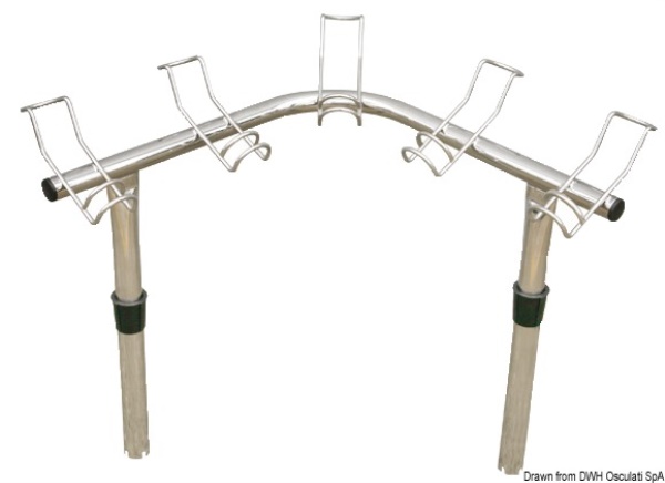 Reggicanne inox 5 posti - 41.167.73