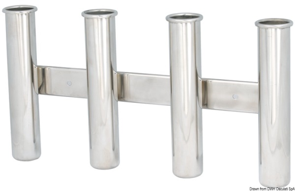 Reggicanne inox a parete 4 posti - 41.167.81