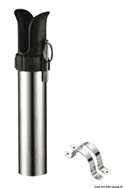Portacanna a parete acciaio inox 1 posto - 41.168.14