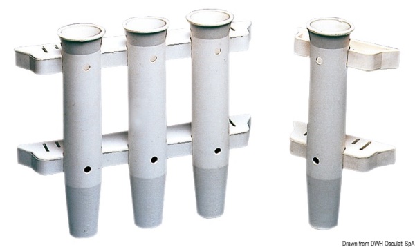 Portacanne parete nylon bianco 3 posti - 41.171.00