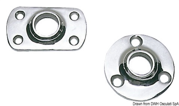 Base pulpito rettangolare 90° 22 mm - 41.260.22