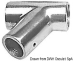 Osculati - Raccordo lega leggera T 60° 25 mm