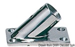 Osculati - Base rettangolare inox 45° 22 mm