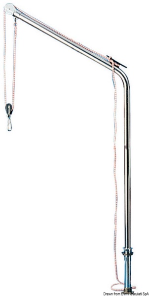 Gruetta inox tubo 40 mm max 125 kg - 42.353.00
