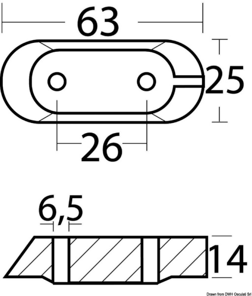 Anodo zinco cavalletto Yamaha 4/70 HP - 43.260.03