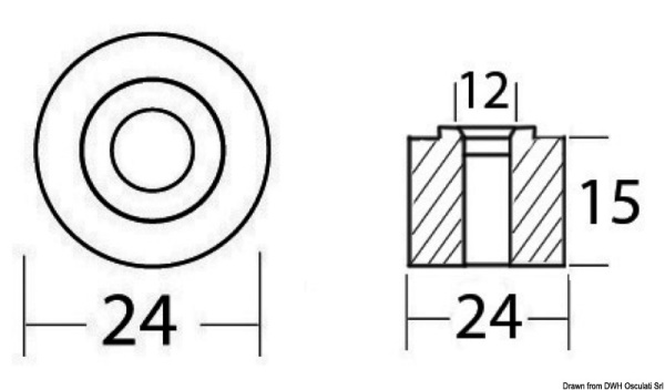 Anodo zinco a rondella mm 24x14 - 43.260.01