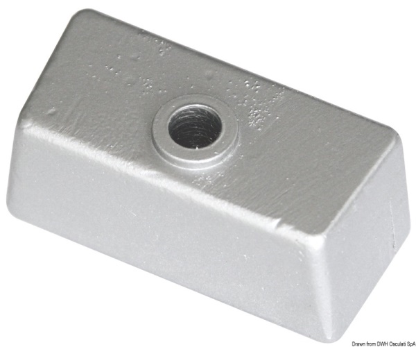 Anodo cubo per piede in alluminio - 43.317.21