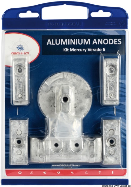 Kit anodi 8 pz Verado 6 alluminio - 43.356.01