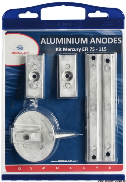 Kit anodi Mercury alluminio 75>115 Efi - 43.357.01