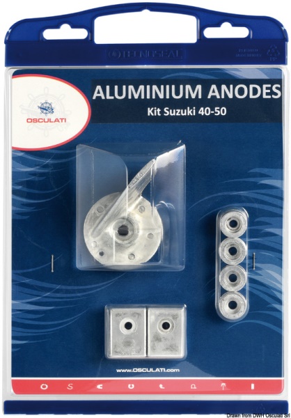 Kit anodi Suzuki 40/50 HP alluminio - 43.370.01