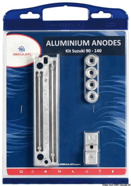 Kit anodi Suzuki 90/140 HP alluminio - 43.371.01