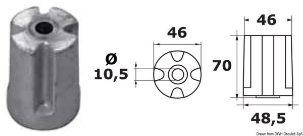 Anodo B zinco - 43.512.00