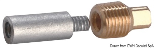 Anodo Volvo 85 mm x Ø 1/2’’ BSPT - 43.540.11