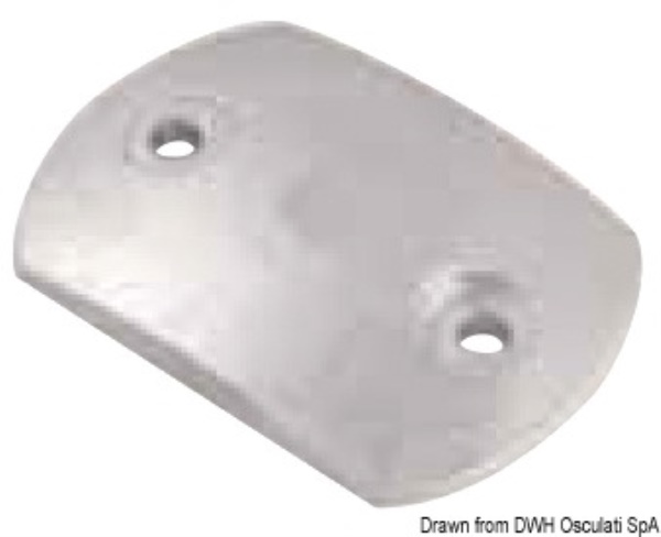 Piastra zinco mm 80x55 - 43.600.05