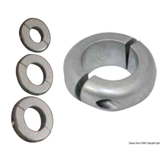 Anodo oliva bassa mm 35 (1" 3/8) Alluminio - 43.803.35