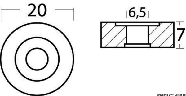 Anodo alluminio Mercury a rondella - 43.824.92