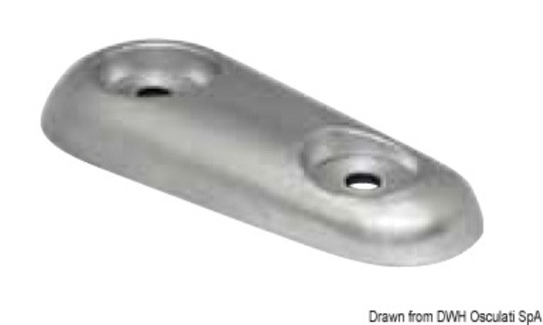 Anodo ovale alluminio VETUS 940 g - 43.902.26