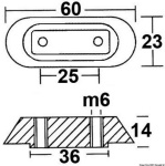 Osculati - Anodo magnesio piatrina Honda mm 63x25