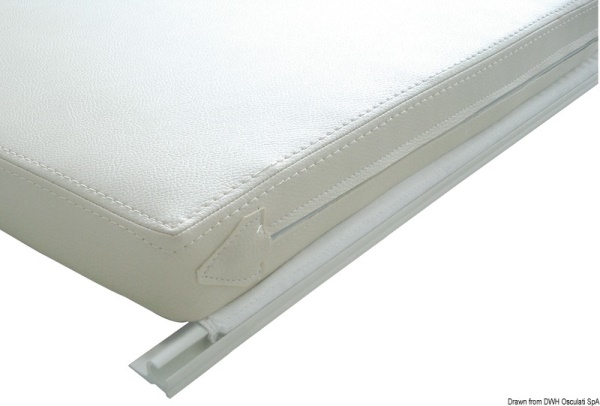 Canalina in PVC bianco 4 m per cuscinerie - 44.010.02